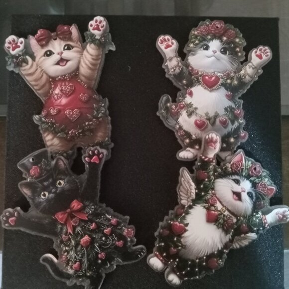 Brand New Sealed!! Decorative Valentine's Cat Keychains Buy 2 Get One Free!!! - Picture 2 of 3